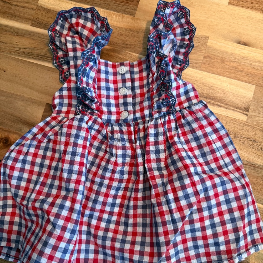 Baby Gap Red White and Blue Plaid Dress